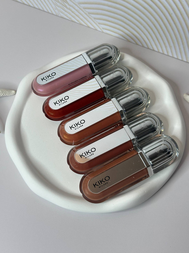 لیپ گلاس آینهای کیکو مدل حجم دهنده Kiko lipgloss شاین دار