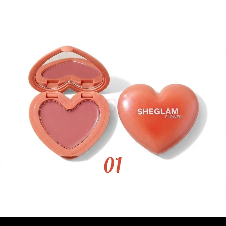 رژگونه قلبی طرح شیگلم Sheglam heart blush پیگمنت بالا