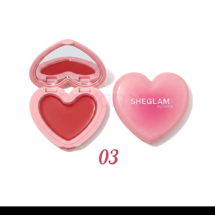 رژگونه قلبی طرح شیگلم Sheglam heart blush پیگمنت بالا