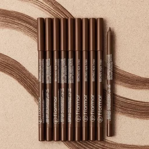 مداد چشم و خط لب قهوهای ترند flormar - مدل waterproof
